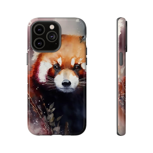 Red Panda in Watercolor - Impact Resistant Phone Case iPhone 14 Pro Max Glossy